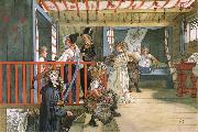 Carl Larsson Name Day at the Storage Shed oil painting artist